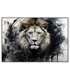 Led Wandbild Portraet Eines Loewen Querformat Produktvorschau Frontal