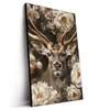 Led Wandbild Romantischer Hirsch Mit Blumen Hochformat Produktvorschau Seitlich