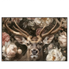 Led Wandbild Romantischer Hirsch Mit Blumen Querformat Produktvorschau Frontal