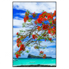 Led Wandbild Rote Blueten Und Tuerkisfarbenes Meer Hochformat Produktvorschau Frontal
