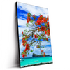 Led Wandbild Rote Blueten Und Tuerkisfarbenes Meer Hochformat Produktvorschau Seitlich