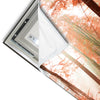Led Wandbild Roter Herbstwald Hochformat Materialvorschau