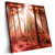 Led Wandbild Roter Herbstwald Quadrat Produktvorschau Seitlich