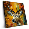 Led Wandbild Rothirsch Im Herbstwald Quadrat Produktvorschau Seitlich