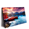 Led Wandbild Ruhiger Bergsee Querformat Produktvorschau Seitlich