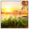 Led Wandbild Ruhiger Morgen Am See Quadrat Produktvorschau Frontal