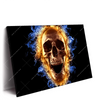 Led Wandbild Schaedel In Flammen Querformat Produktvorschau Seitlich