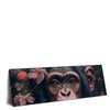 Led Wandbild Schimpanse Zwischen Blumen Panorama Produktvorschau Seitlich