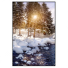 Led Wandbild Schneebedeckte Landschaft Am Fluss Hochformat Produktvorschau Frontal