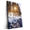 Led Wandbild Schneebedeckte Landschaft Am Fluss Hochformat Produktvorschau Seitlich