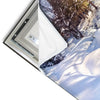 Led Wandbild Schneebedeckte Landschaft Am Fluss Panorama Materialvorschau