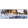 Led Wandbild Schneebedeckte Landschaft Am Fluss Panorama Produktvorschau Frontal