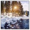 Led Wandbild Schneebedeckte Landschaft Am Fluss Quadrat Produktvorschau Frontal