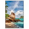 Led Wandbild Schoener Strand Mit Palmen Hochformat Produktvorschau Frontal