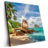 Led Wandbild Schoener Strand Mit Palmen Quadrat Produktvorschau Seitlich