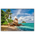 Led Wandbild Schoener Strand Mit Palmen Querformat Produktvorschau Frontal