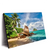 Led Wandbild Schoener Strand Mit Palmen Querformat Produktvorschau Seitlich