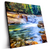 Led Wandbild Schoener Wasserfall Im Wald Quadrat Produktvorschau Seitlich