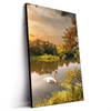 Led Wandbild Schwan Im Teich Hochformat Produktvorschau Seitlich
