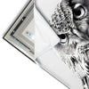 Led Wandbild Schwarz Weiss Eulenportrait Quadrat Materialvorschau