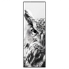 Led Wandbild Schwarz Weiss Eulenportrait Schmal Produktvorschau Frontal