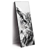 Led Wandbild Schwarz Weiss Eulenportrait Schmal Produktvorschau Seitlich