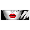 Led Wandbild Schwarze Eleganz Rote Lippen Panorama Produktvorschau Frontal
