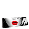 Led Wandbild Schwarze Eleganz Rote Lippen Panorama Produktvorschau Seitlich