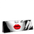Led Wandbild Schwarze Eleganz Rote Lippen Panorama Produktvorschau Seitlich