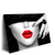 Led Wandbild Schwarze Eleganz Rote Lippen Querformat Produktvorschau Seitlich