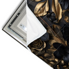 Led Wandbild Schwarze Und Goldene Blueten Querformat Materialvorschau