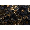 Led Wandbild Schwarze Und Goldene Blueten Querformat Motivvorschau