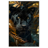 Led Wandbild Schwarzer Panther Im Dschungel Hochformat Produktvorschau Frontal