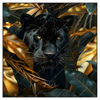 Led Wandbild Schwarzer Panther Im Dschungel Quadrat Produktvorschau Frontal