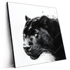 Led Wandbild Schwarzer Panther Quadrat Produktvorschau Seitlich