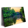 Led Wandbild See Mit Alter Bruecke Aus Stein Querformat Produktvorschau Seitlich