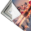 Led Wandbild Skandinavische Stadt Bei Nacht Hochformat Materialvorschau