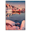 Led Wandbild Skandinavische Stadt Bei Nacht Hochformat Produktvorschau Frontal