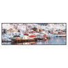 Led Wandbild Skandinavisches Dorf Im Schnee Panorama Produktvorschau Frontal