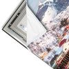 Led Wandbild Skandinavisches Dorf Im Schnee Quadrat Materialvorschau