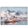 Led Wandbild Skandinavisches Dorf Im Schnee Querformat Produktvorschau Frontal