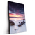 Led Wandbild Sonnenaufgang Am Strand Mit Felsen Hochformat Produktvorschau Seitlich