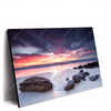 Led Wandbild Sonnenaufgang Am Strand Mit Felsen Querformat Produktvorschau Seitlich