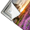 Led Wandbild Sonnenaufgang Im Lavendelfeld Quadrat Materialvorschau