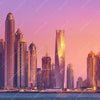 Led Wandbild Sonnenaufgang In Dubai Quadrat Motivvorschau