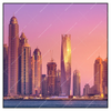 Led Wandbild Sonnenaufgang In Dubai Quadrat Produktvorschau Frontal