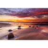 Led Wandbild Sonnenuntergang Am Strand Mit Felsen Querformat Motivvorschau