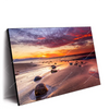Led Wandbild Sonnenuntergang Am Strand Mit Felsen Querformat Produktvorschau Seitlich