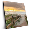 Led Wandbild Sonnenuntergang Am Strandweg Quadrat Produktvorschau Seitlich
