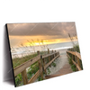 Led Wandbild Sonnenuntergang Am Strandweg Querformat Produktvorschau Seitlich